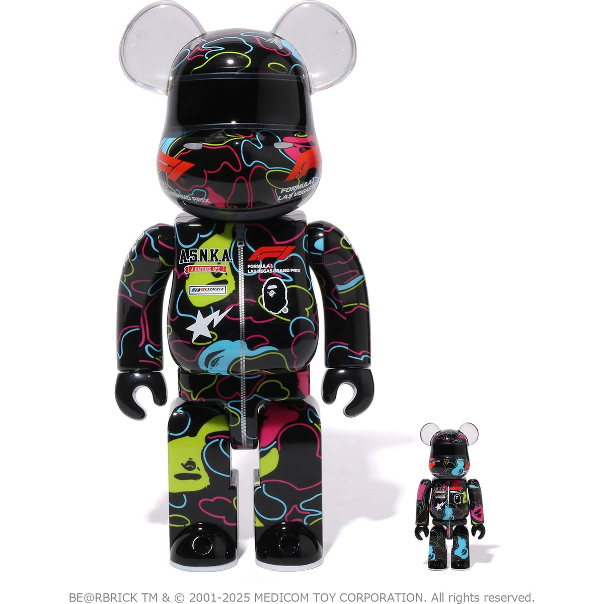 BAPE X F1 LAS VEGAS BE@RBRICK 100%&400%