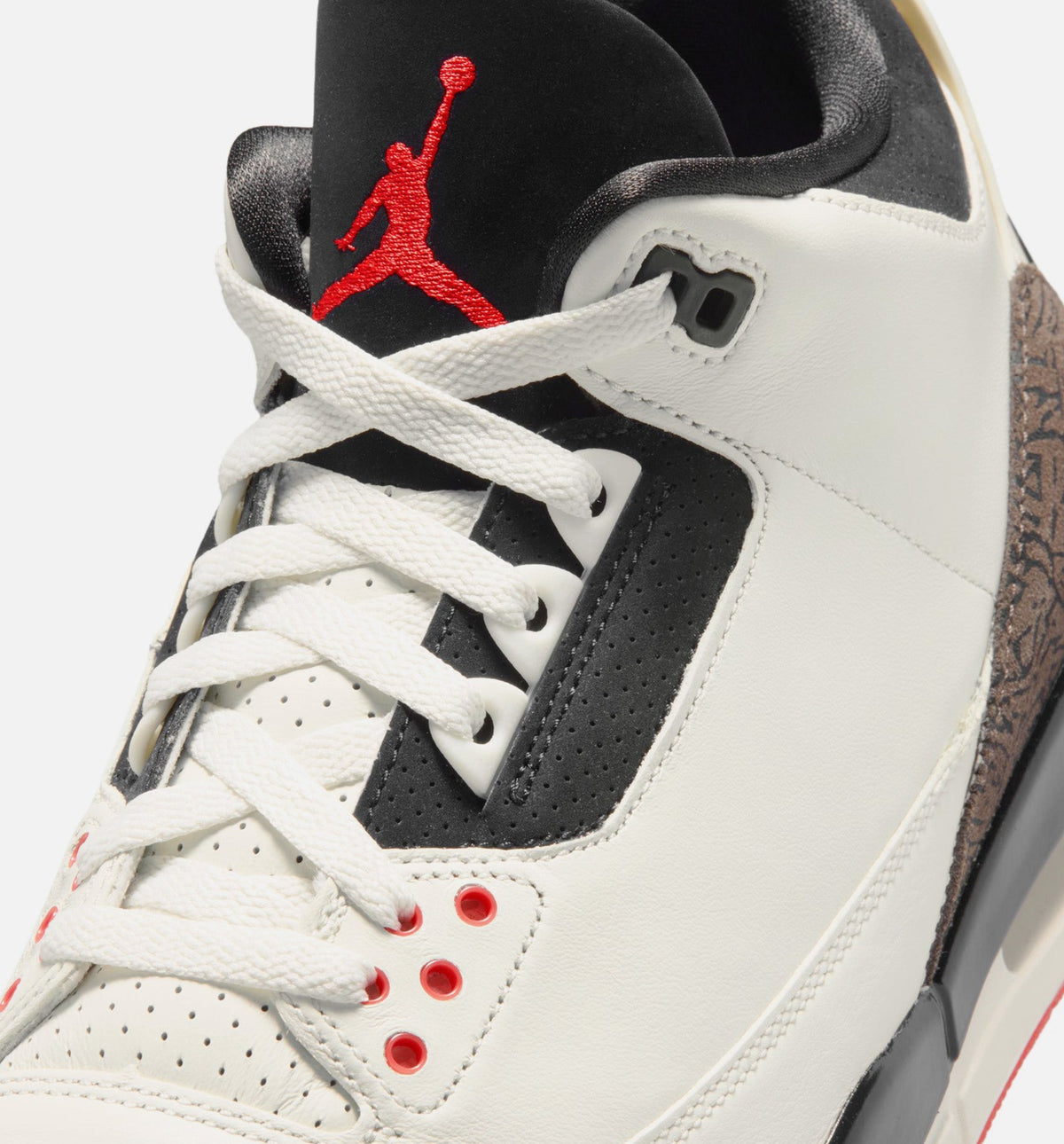 Air Jordan 3 Retro 'Sail and University Red' - Men's Lifestyle Sneaker (Sail/Black/University Red/Pale Ivory)