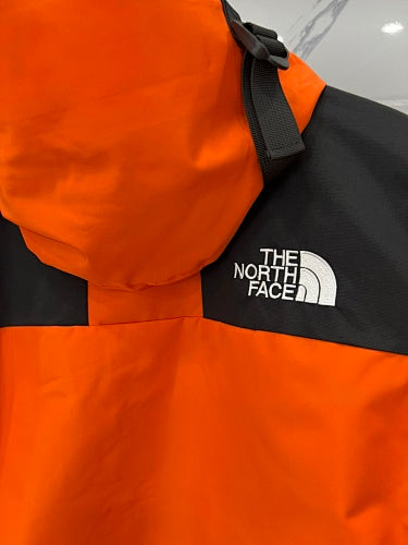 The North Face Orange Black GORE-TEX Mountain Jacket Snap Button Waterproof