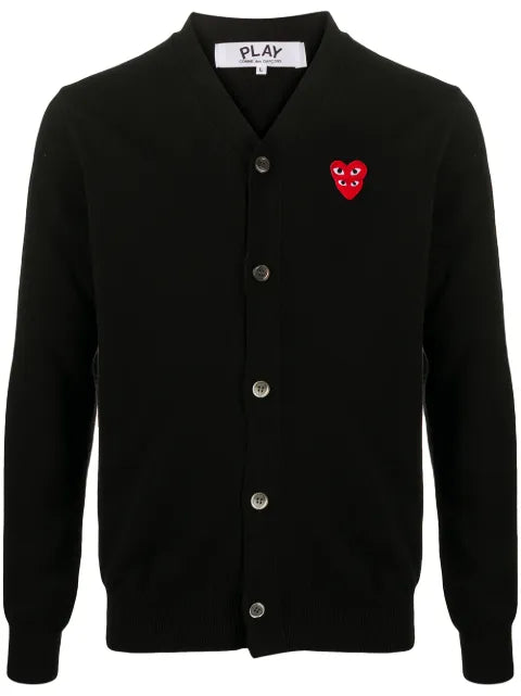Comme Des Garçons Play heart logo button-down cardigan