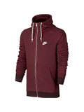 Nike logo-embroidered zip-up hoodie