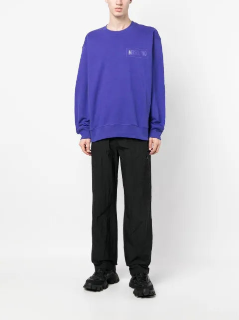 Moschino logo-patch sweatshirt