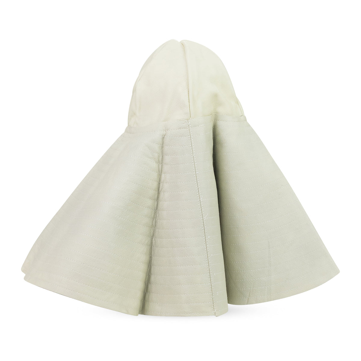 WHITE LEATHER SUNHAT BASEBALL CAP