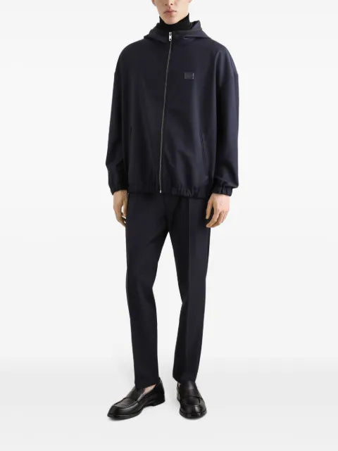 Dolce & Gabbana logo-plaque hooded jacket