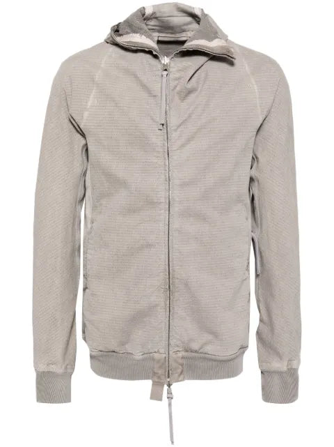 Boris Bidjan Saberi asymmetric cotton hooded jacket