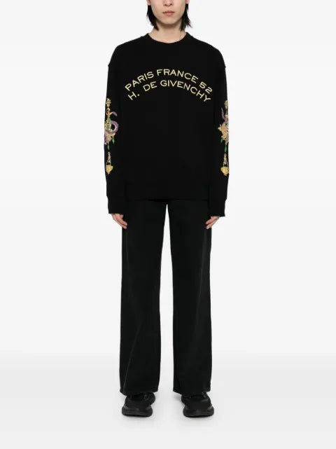 Givenchy sweatshirt in fleece with chandelier and snake