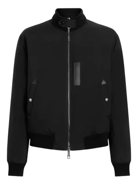 Dolce & Gabbana leather-trimmed bomber jacket