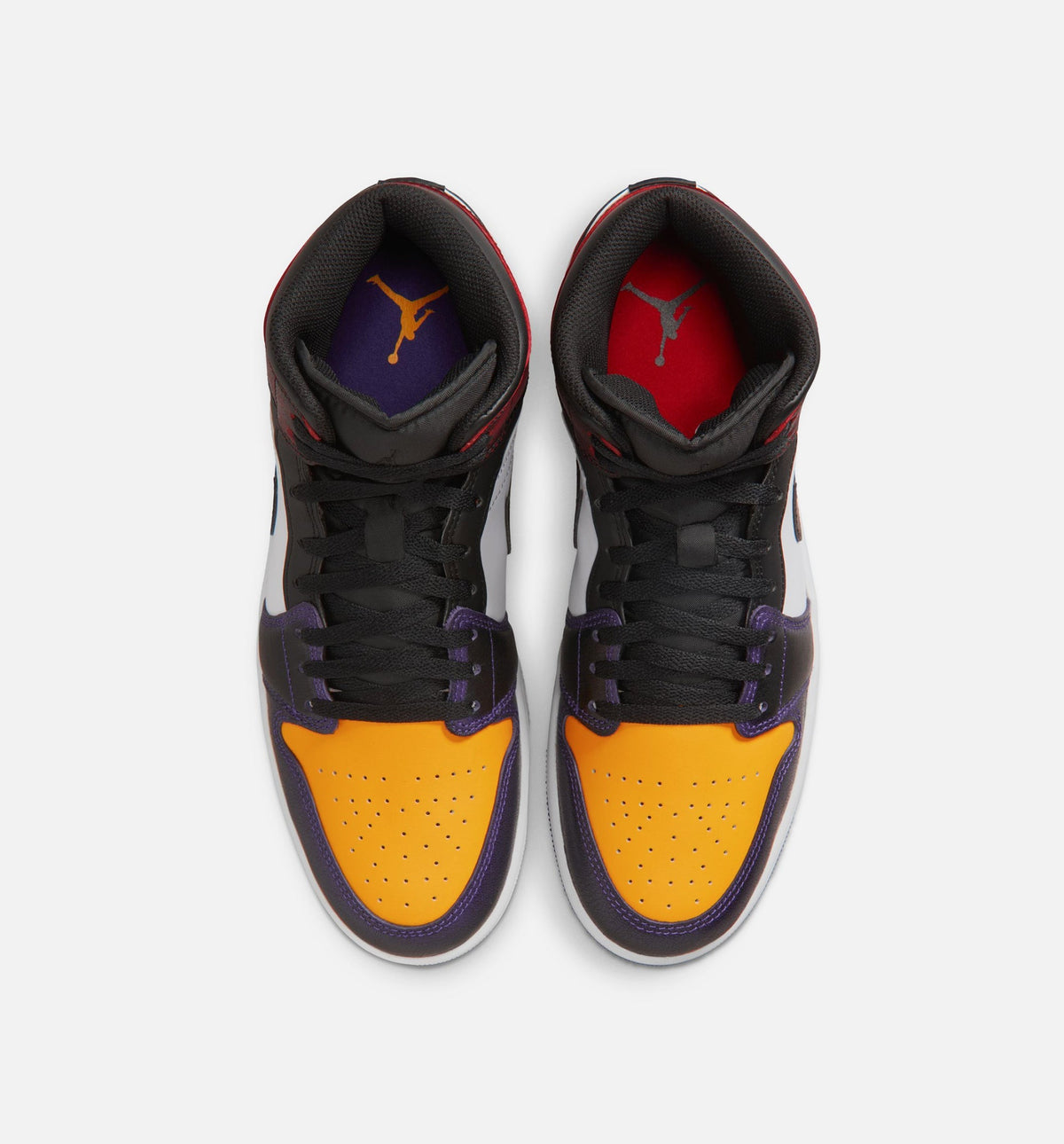 Air Jordan 1 Mid SE Men's Lifestyle Shoes - True Red / White / Court Purple / Black