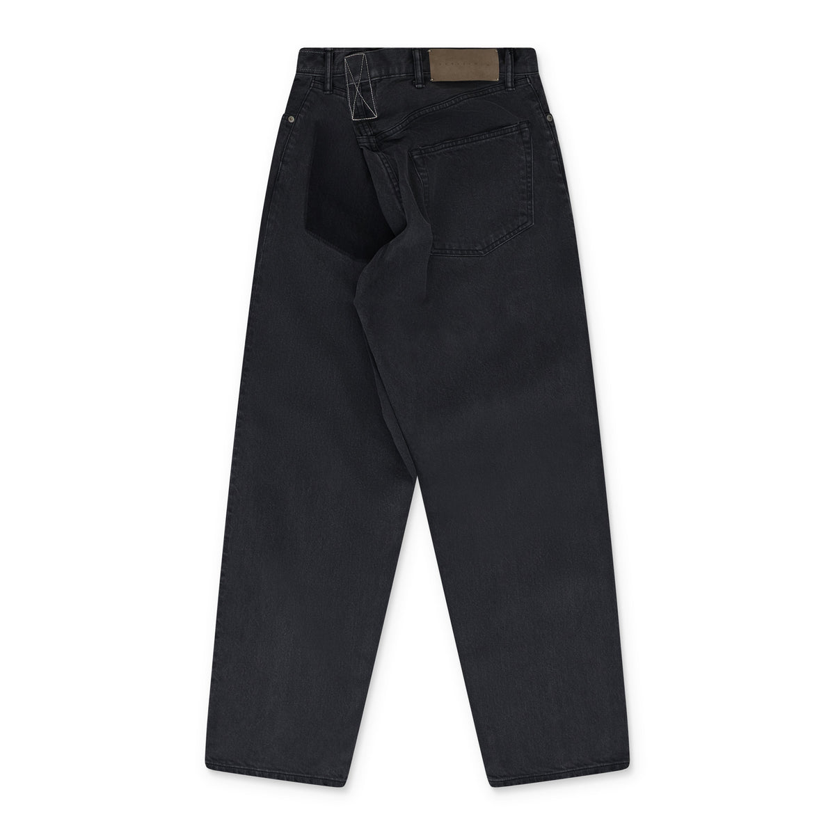 Black Crossed Denim Pants