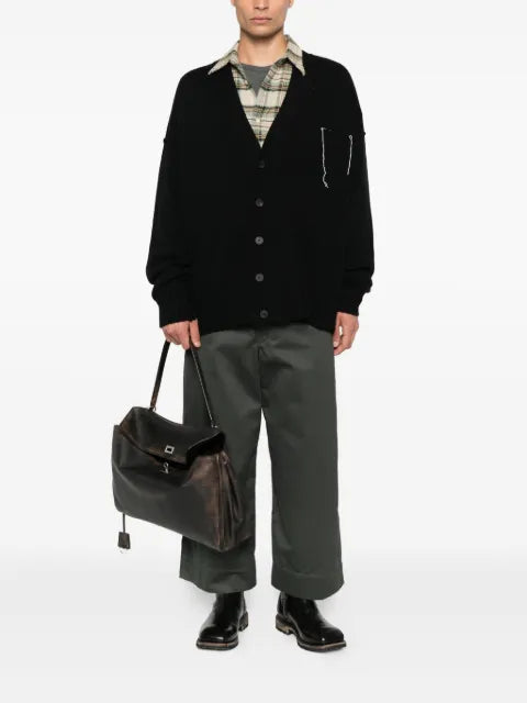 Isabel Benenato buttoned frayed-edge cardigan