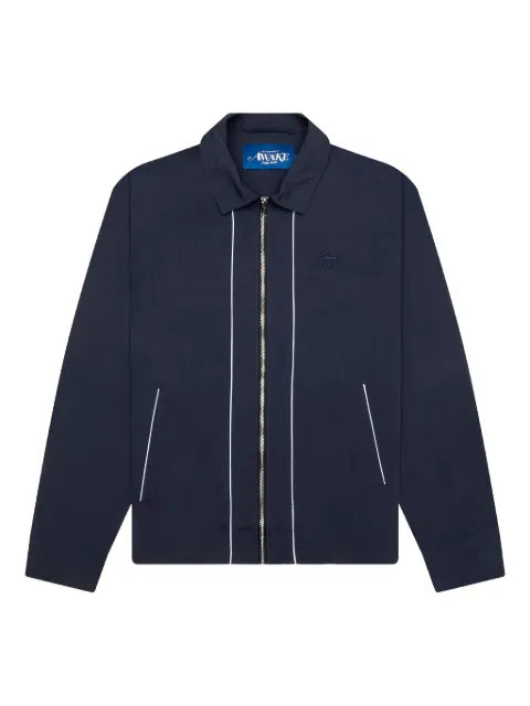 Awake NY logo-embroidered zip-front jacket