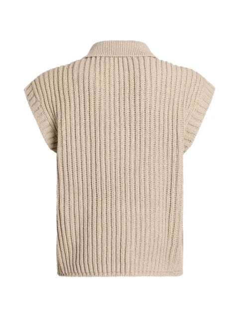 Dolce & Gabbana English rib knit polo shirt