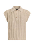 Dolce & Gabbana English rib knit polo shirt