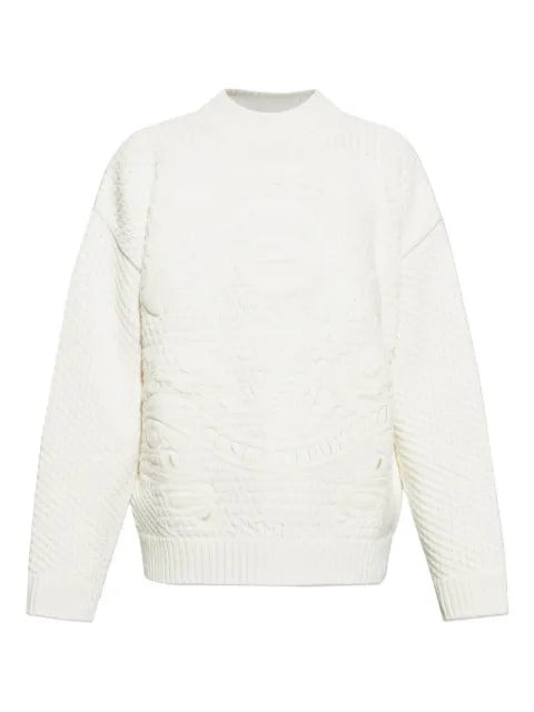 Lacoste embossed crew-neck sweater