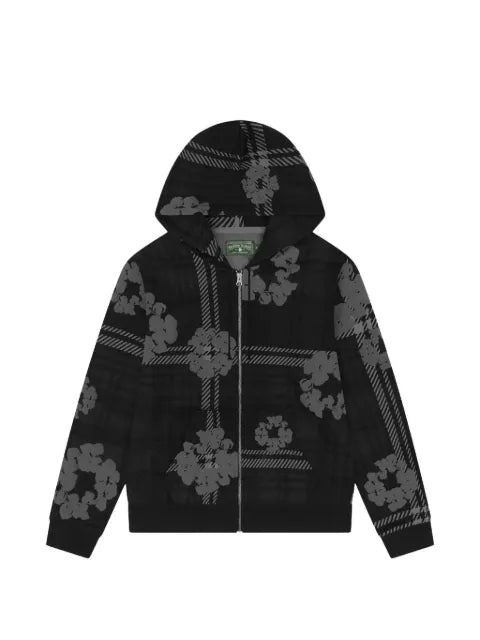 Denim Tears patterned zip-up hoodie