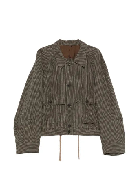 Ziggy Chen striped shirt jacket