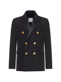 sacai double-breasted cotton blazer