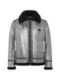 Philipp Plein jacket in shearling and python leather