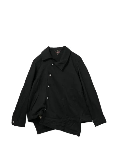 Black Comme Des Garçons asymmetric press-stud jacket