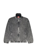 Diesel sweat jacket with denim effect