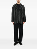 Yohji Yamamoto stripe-pattern notched-lapel blazer