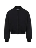 Jil Sander ribbed-trim zip-up bomber jacket