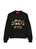 032c Selfie intarsia-knit camouflage-pattern hoodie