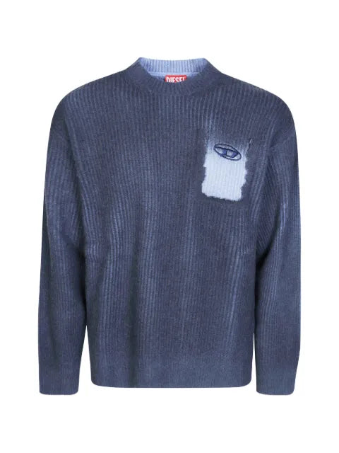Diesel wool-blend jumper with mock pocket
