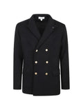 Lardini double-breasted knitted jacket