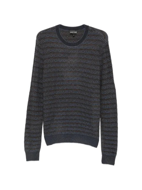 Emporio Armani signature capsule collection jacquard virgin-wool jumper