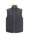 Lardini high-neck zip-up gilet