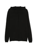 Rick Owens central-seam hooded sweater