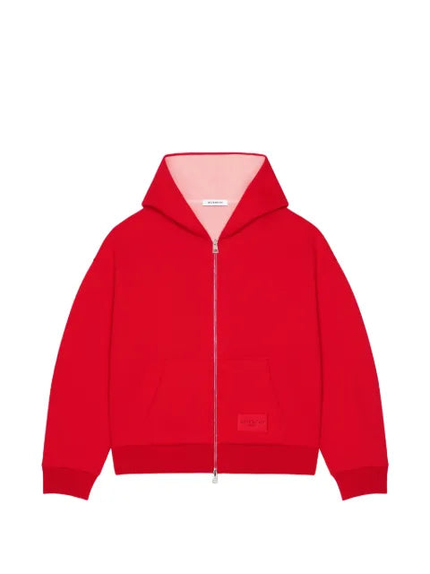 Givenchy couture seam zipped hoodie in scuba