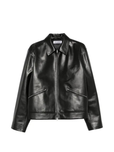 Jil Sander zip-up leather jacket