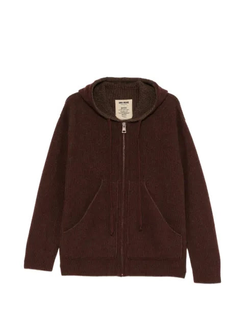Uma Wang ribbed-knit drawstring hoodie