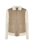 VOLFAGLI Arena cable-knit suede jacket