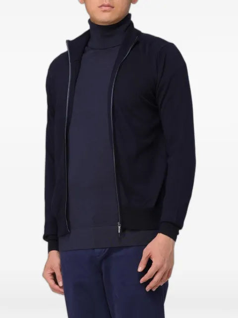 XC zip-up merino-wool cardigan