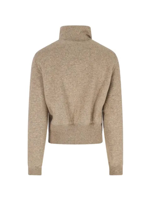 Rick Owens Tower Bauhaus asymmetric-zip funnel-neck sweater