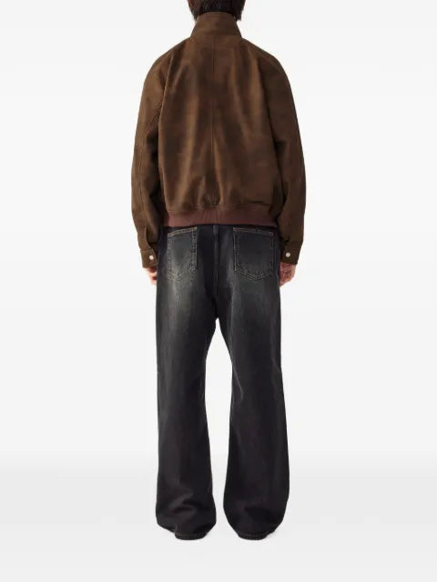 TOMBOY zip-up suede-effect jacket