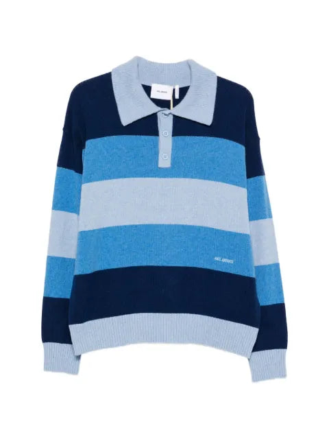 Axel Arigato striped polo-collar sweater