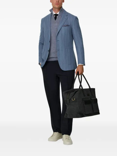 Boggi Milano blazer in wool silk pinstripe