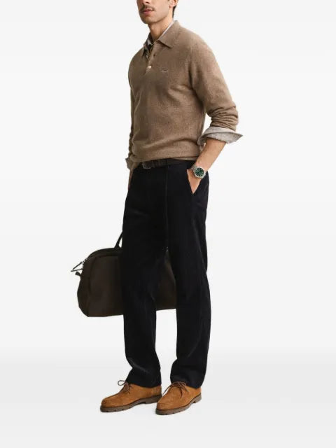 Gant logo-embroidered wool sweater