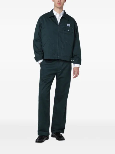 Needles logo-patch zip-up jacket