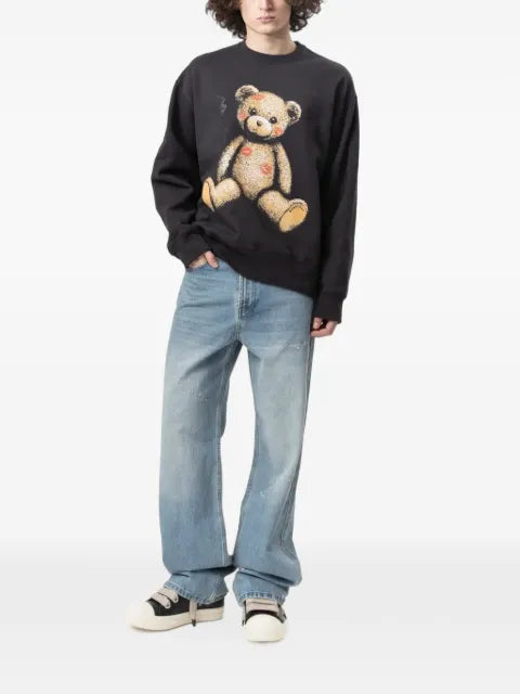 DOMREBEL Big Kiss teddy bear-print sweatshirt