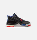 Air Jordan 4 Retro Rare Air Preschool Shoes - Black/Red/Blue