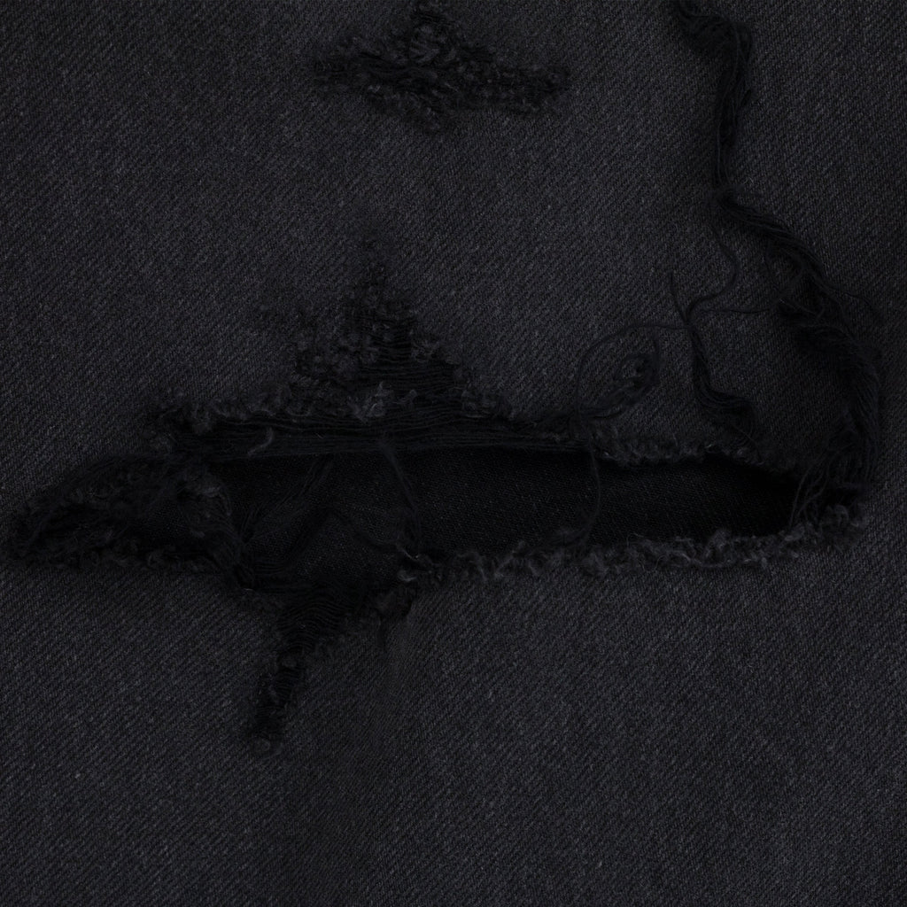 Black Crossed Denim Pants
