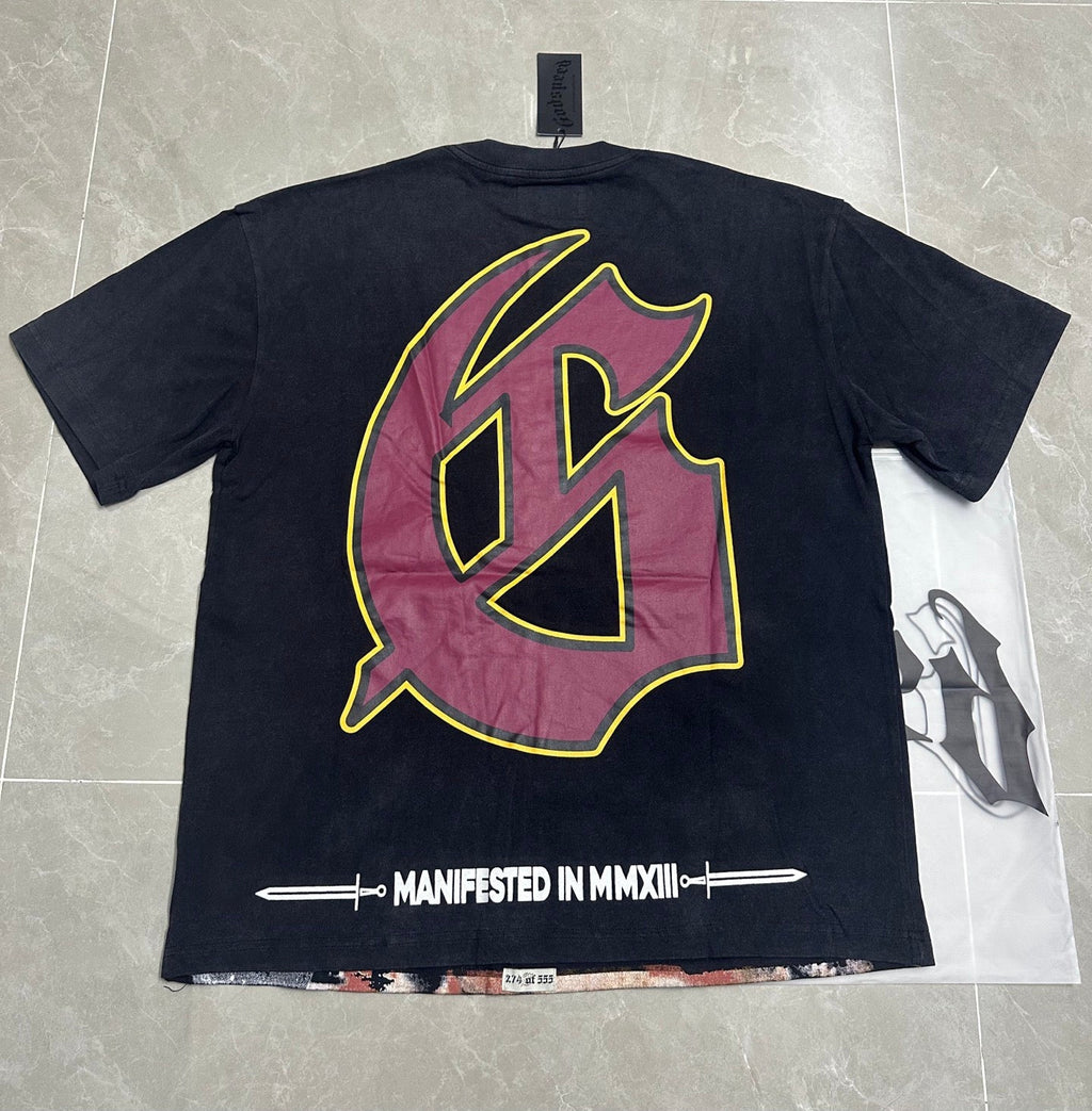 Godspeed Football Skeleton Vintage Short‑Sleeve Tee (Washed Black)