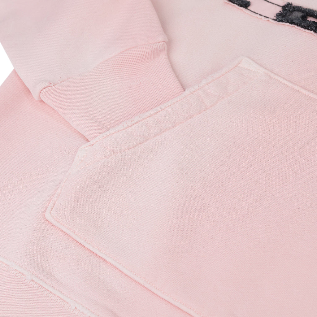 Silver/Pink Amiri MA Bar Applique Hoodie