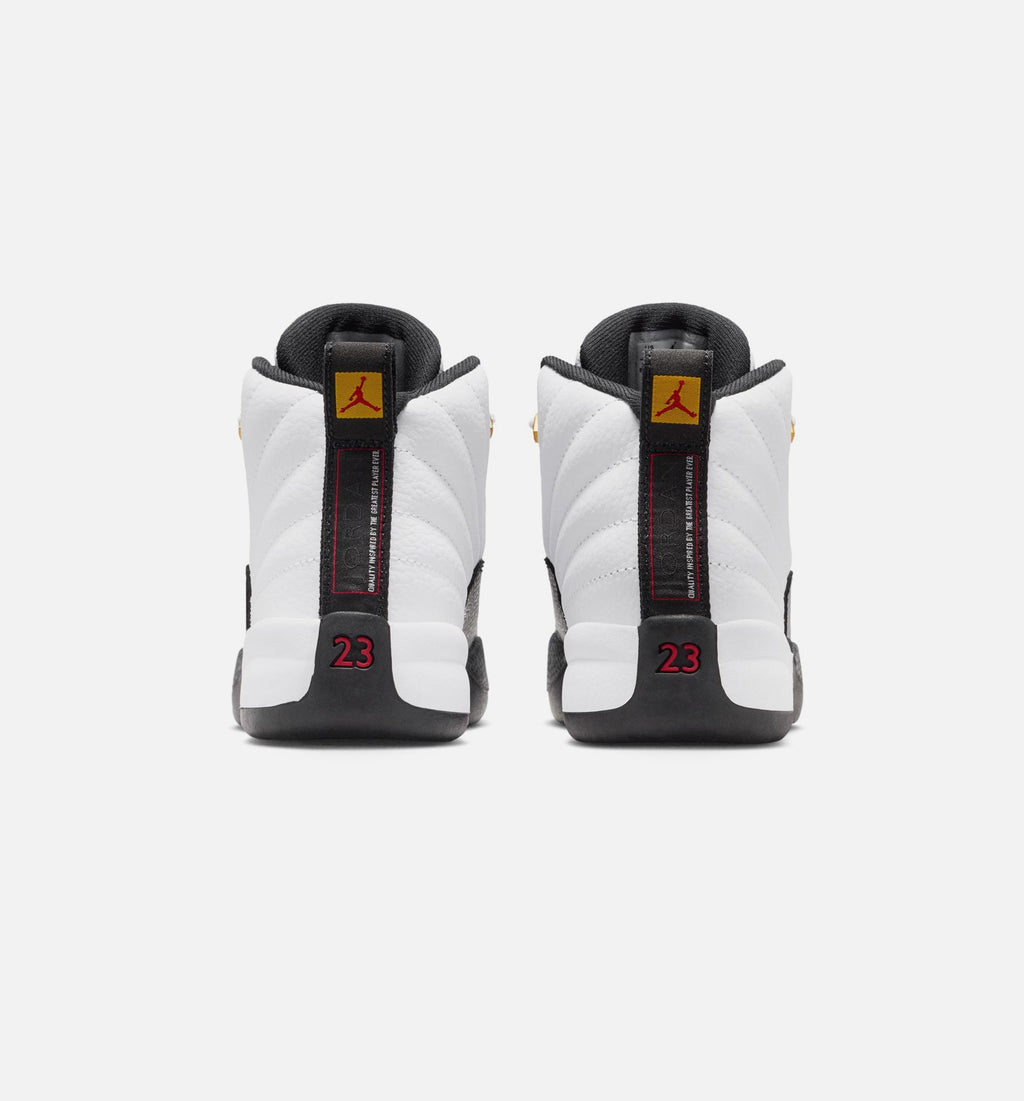 Air Jordan 12 Retro Taxi – Infant/Toddler Lifestyle Shoe in White/Black/Taxi