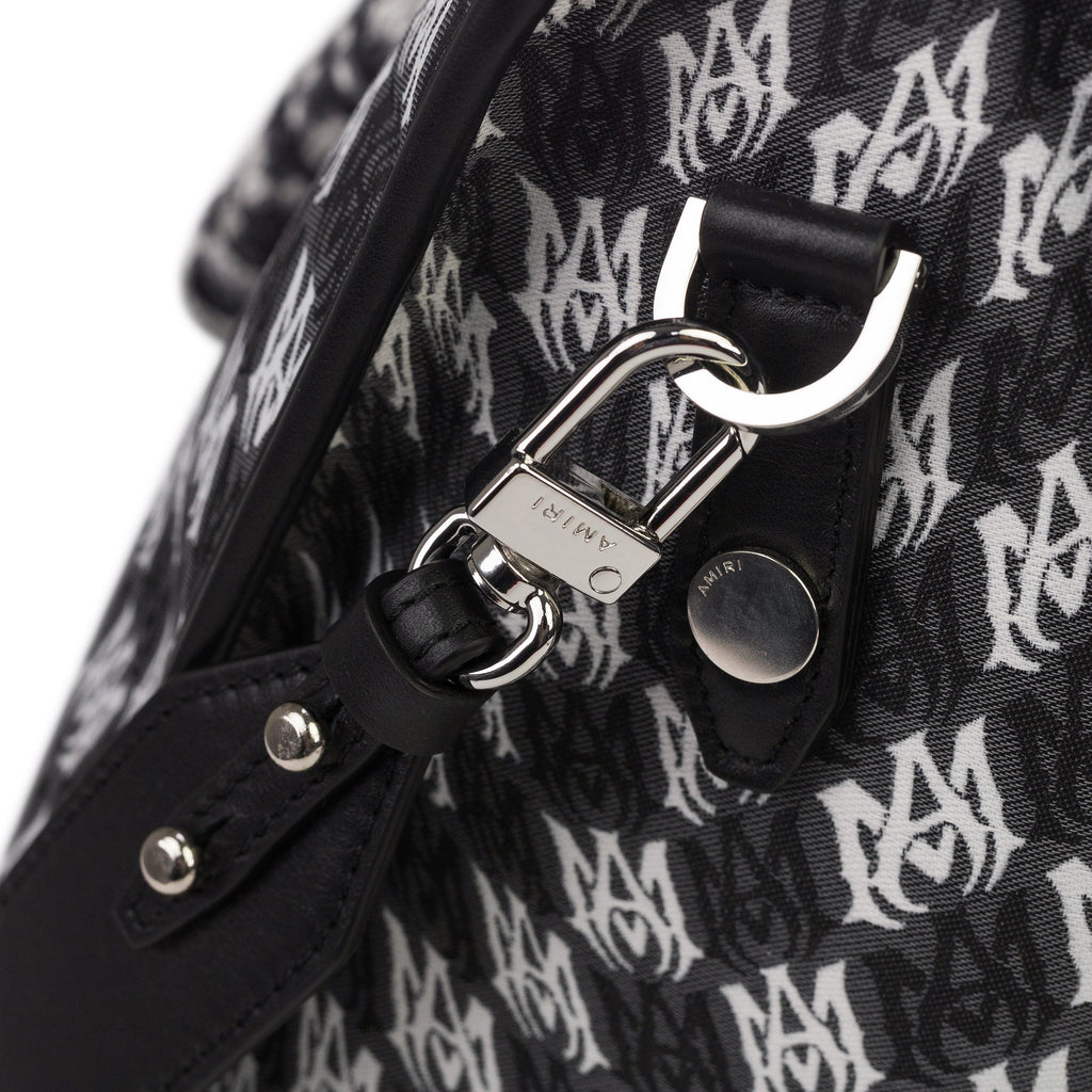 Black Wavy Houndstooth Weekender Bag